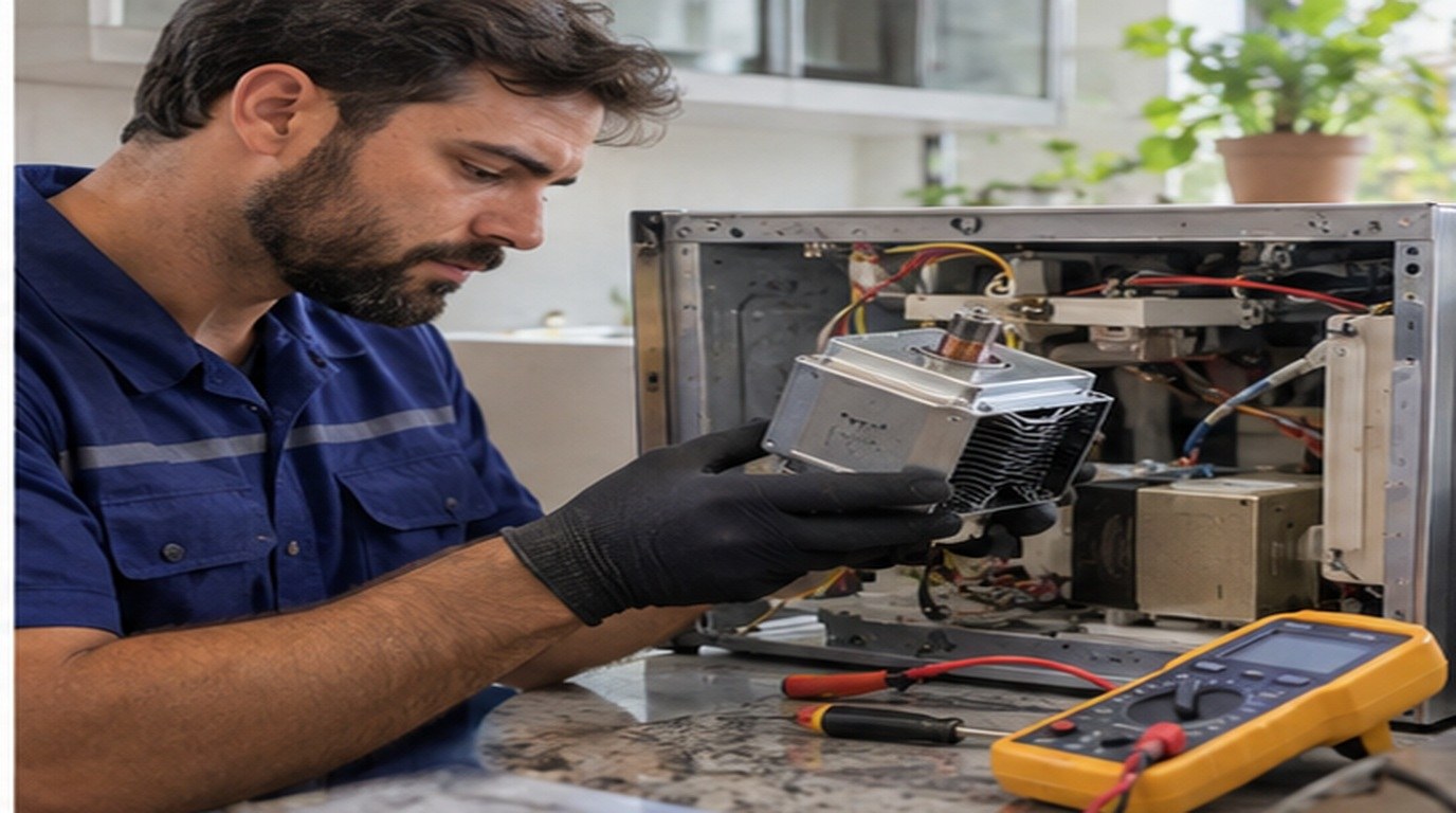 Conserto de micro-ondas em Joinville‑SC: troca do magnetron